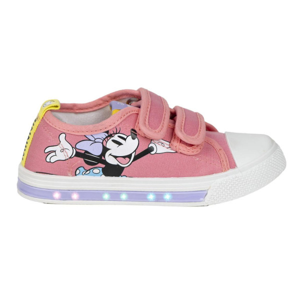 Zapatillas de Loneta con Luces Minnie Mouse Rosa Niña