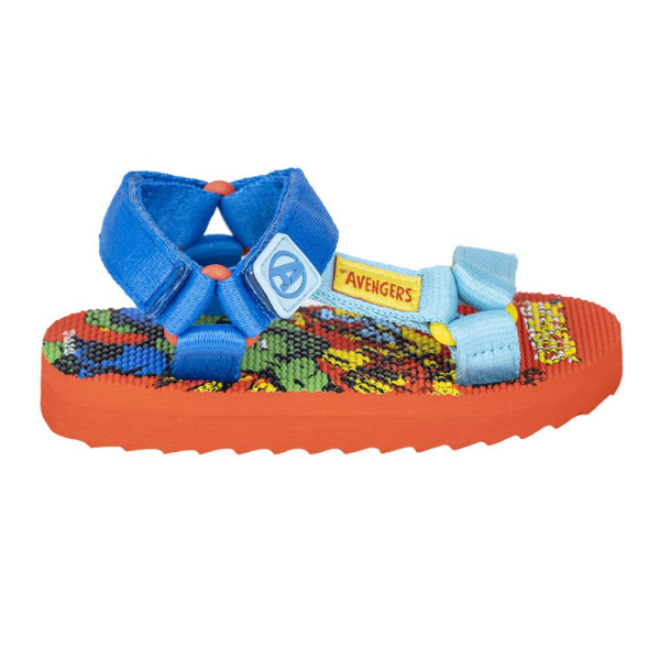 Sandalias Casual Velcro Avengers Azul Niño