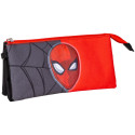 Estuche Portatodo Triple Spiderman Black Red