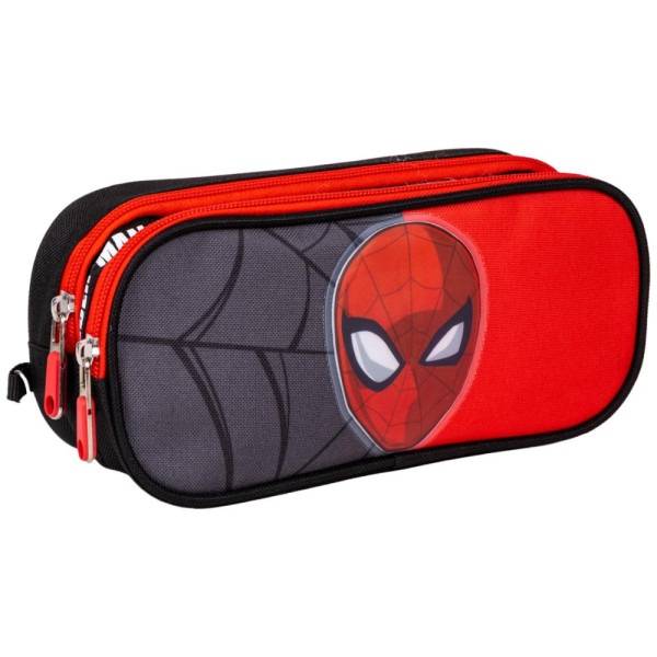 Estuche Portatodo Doble Spiderman Black Red