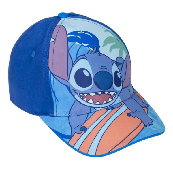 Gorra Stitch con Velcro Azul Oscuro Niño