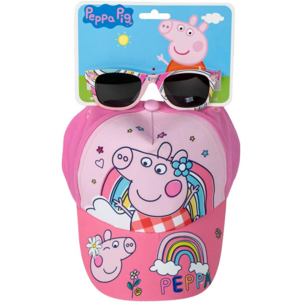 Set Gorra y Gafas Peppa Pig Rosa Niña