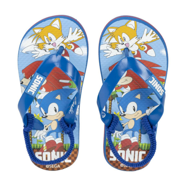 Chanclas Premium Sonic Azules con Goma Niño