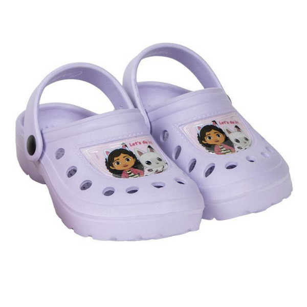 Zuecos Clogs La Casa de Muñecas de Gabby Lets Do It Lila Niña