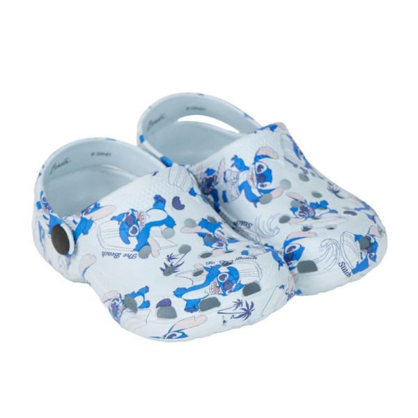 Zuecos Clogs Premium Stitch Azul Niño