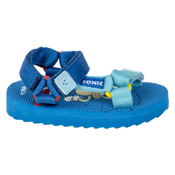 Sandalias Casual Velcro Sonic Azules Niño