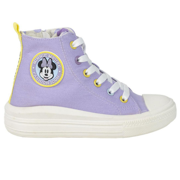 Zapatillas Deportivas Altas Minnie Mouse Moradas Niña