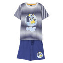 Pijama Manga Corta Bluey Rayas Niño