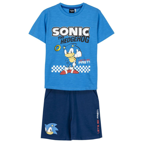Pijama Manga Corta Sonic Lets Go Fast Niño