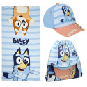 Pack Infantil de Verano Bluey Toalla Saco y Gorra