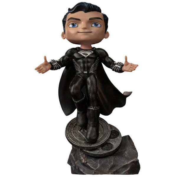 Figura Minico Dc Comics La Liga de La Justicia Superman Traje Negro