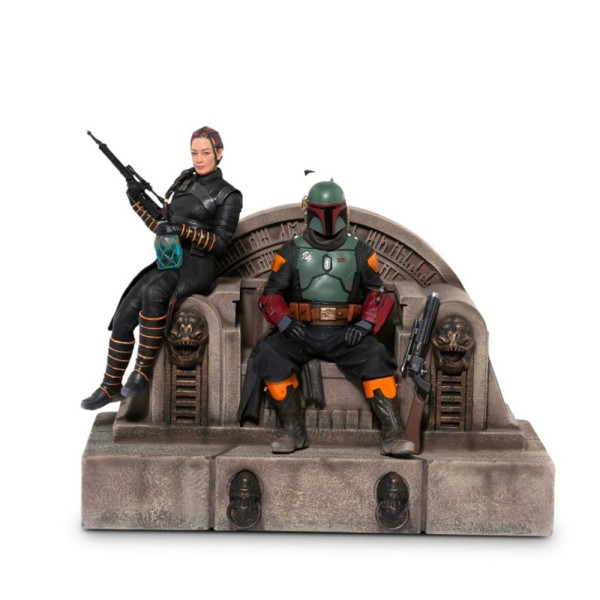 Figura Art Scale Star Wars The Mandalorian Boba Fett y Fennec En El Trono