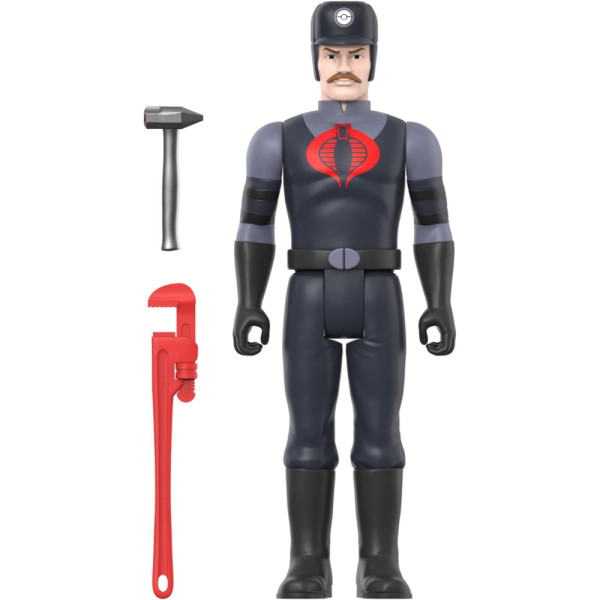 Figura Reaction Gi Joe Cobra Snakeling Factory Worker Mustache Pink