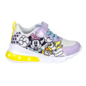 Zapatillas Deportivas con Luces Minnie Mouse Lila y Amarillo Niña