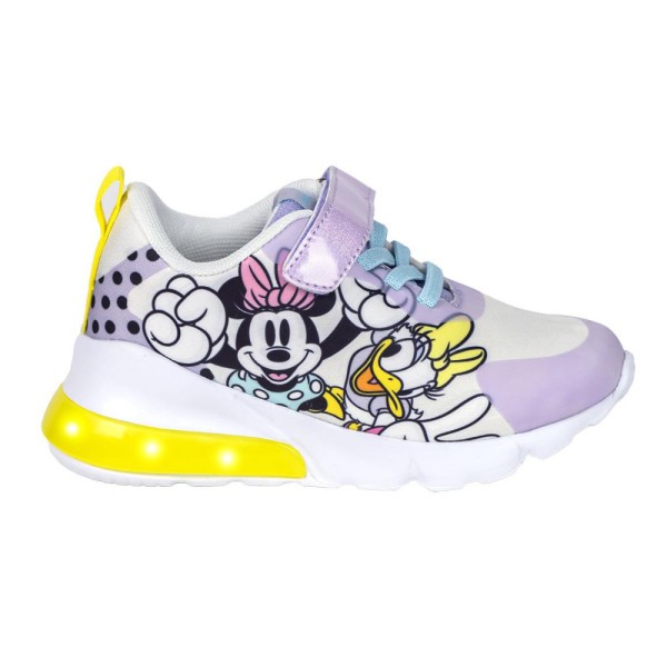 Zapatillas Deportivas con Luces Minnie Mouse Lila y Amarillo Niña