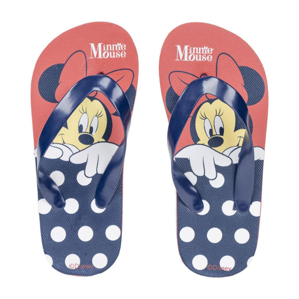 Chanclas Flip Flop Minnie Mouse Rojas y Azules Niña
