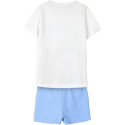 Pijama Manga Corta Bluey y Bingo Blanco y Azul Niño