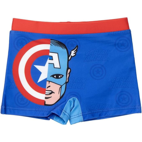 Bañador Bóxer Capitán América Azul y Rojo Niño