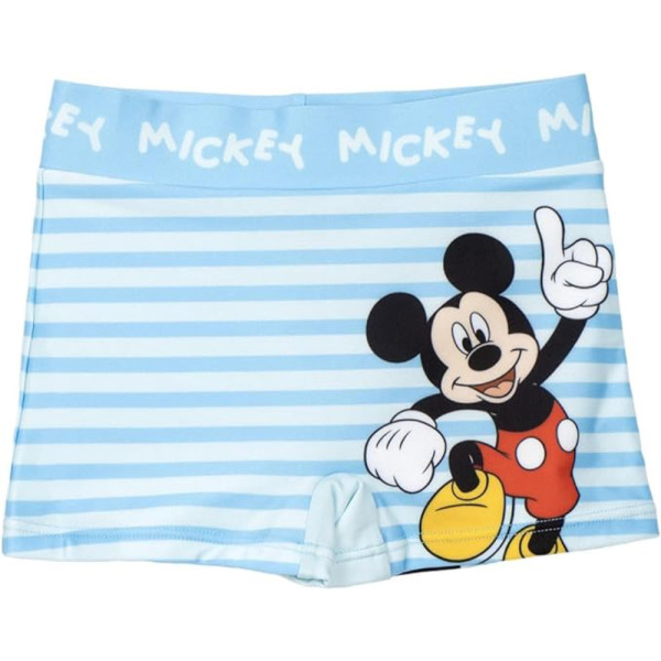 Bañador Bóxer Mickey Mouse Azul a Rayas Niño