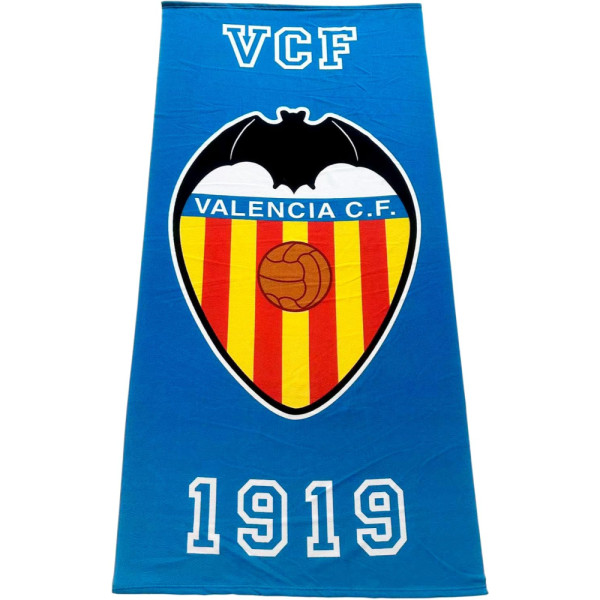 Toalla de Microfibra Valencia CF Azul Escudo 180x90