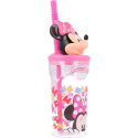 Vaso con Pajita 3D Minnie Mouse So Edgy Bows 430 ML