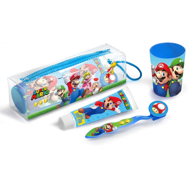 Set de Baño con Cepillo de Dientes Super Mario