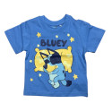 Pijama Manga Corta Bluey Durmiendo Azul Claro y Azul Marino Niño