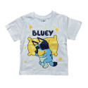 Pijama Manga Corta Bluey Durmiendo Blanco y Azul Claro Niño