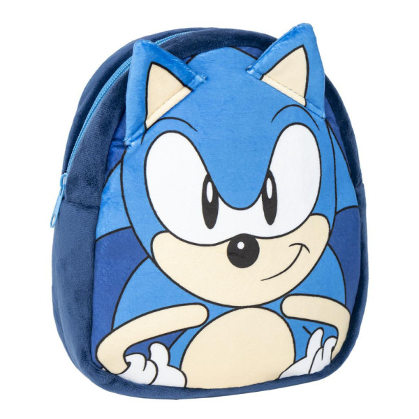 Mochila Guardería 3D Peluche Sonic Azul