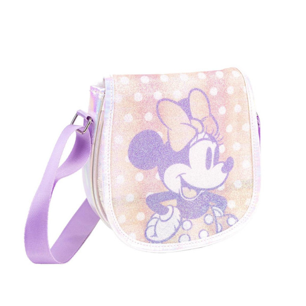 Bolso Bandolera Minnie Mouse Lunares y Purpurina