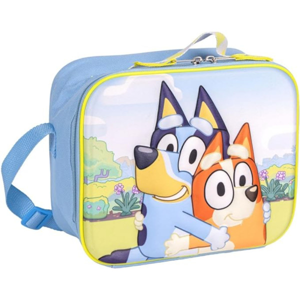 Bolsa Portaalimentos 3D con Correa Bandolera Bluey Friends