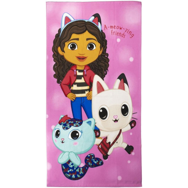 Toalla de Microfibra La Casa de Muñecas de Gabby Ameowzing Friends 140x70