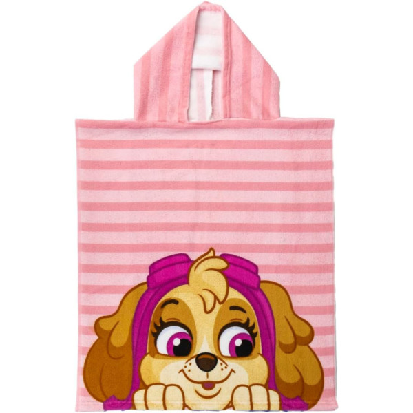 Poncho de Microfibra Patrulla Canina Girl Power Rosa