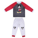 Pijama Manga Larga Mickey Mouse Gris y Burdeos Niño