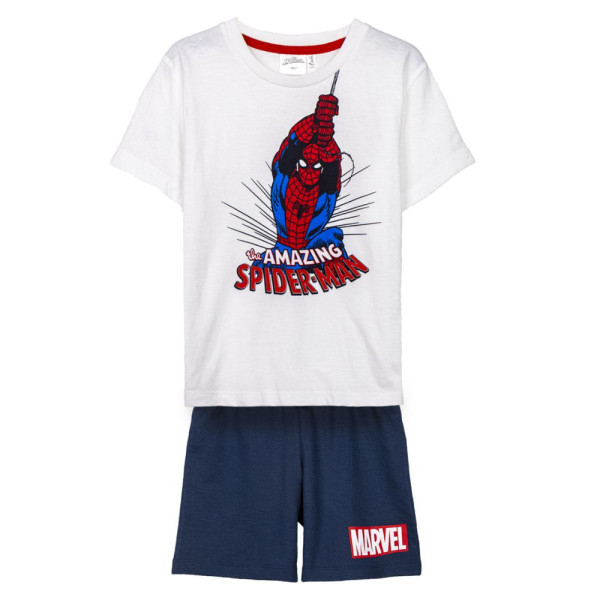 Pijama Manga Corta Spiderman Blanco The Amazing Niño