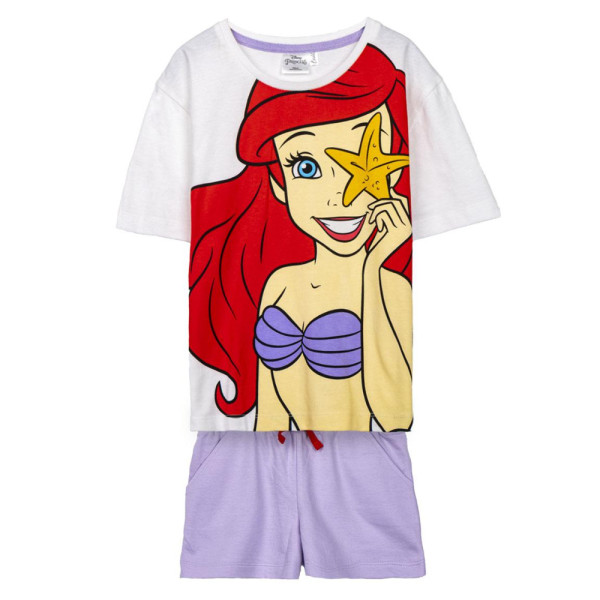 Pijama Manga Corta La Sirenita Ariel Lila Niña