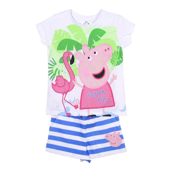 Pijama Manga Corta Peppa Pig Flamenco Niña