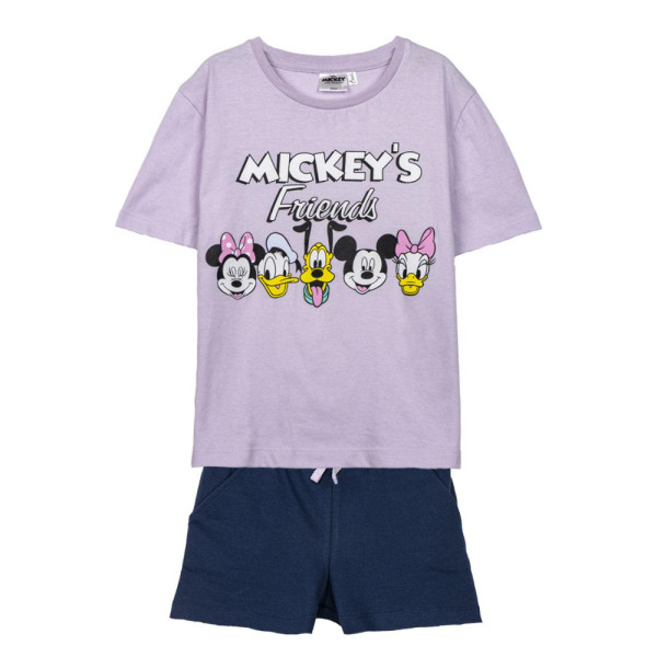 Pijama Manga Corta Minnie Mouse Friends Lila Niña
