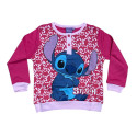 Pijama Manga Larga Stitch Sentado Fucsia Niña