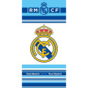 Toalla de Microfibra Real Madrid Blanca Rayas Azules 140x70