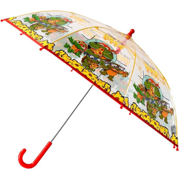Paraguas Transparente Tortugas Ninja Pizza Lover Manual