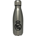 Botella de Acero Inoxidable Real Madrid Plateada Letras Negras 550 ML