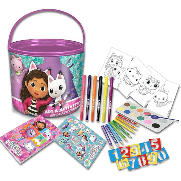 Set de Actividades La Casa de Muñecas de Gabby 46 Piezas en Cubo