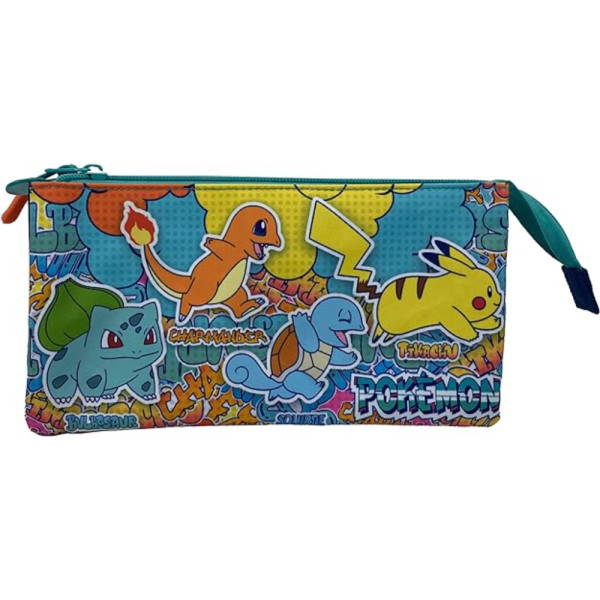 Estuche Portatodo Triple Pokémon Urban Colors