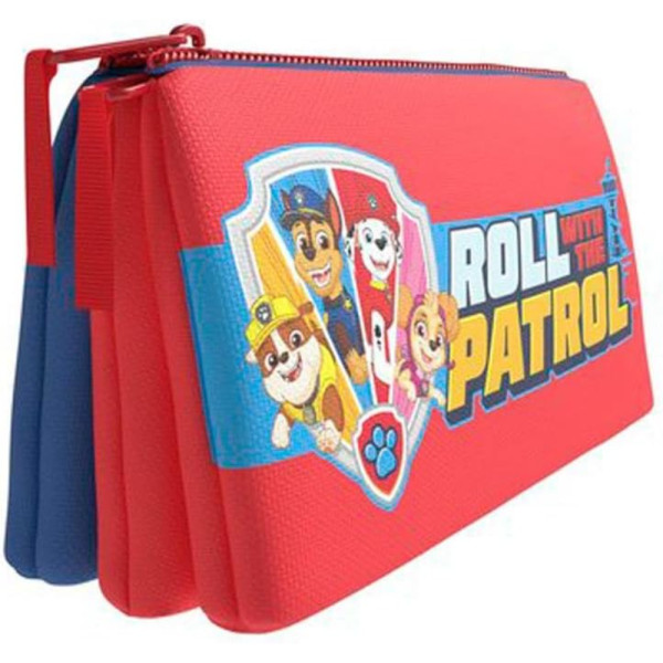 Estuche Portatodo Triple Patrulla Canina Roll With The Patrol