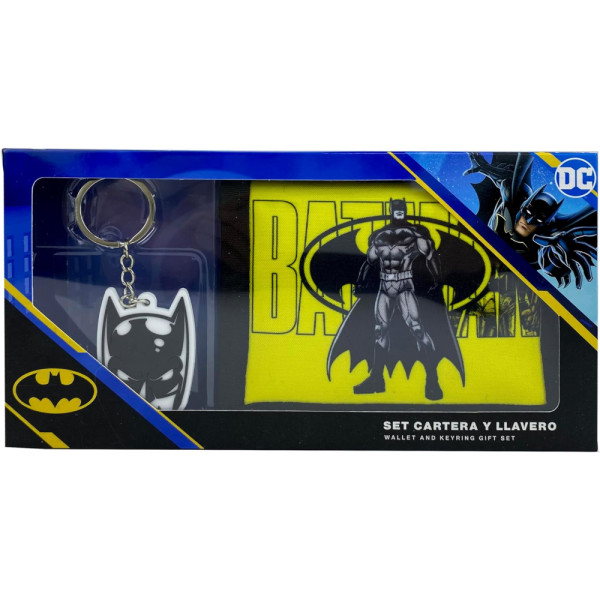 Set Cartera y Llavero Batman En Caja
