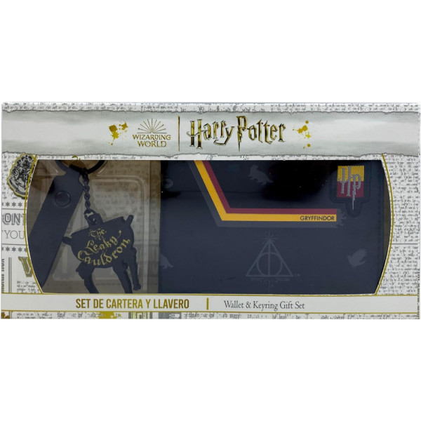 Set Premium Cartera y Llavero Metálico Harry Potter en Caja