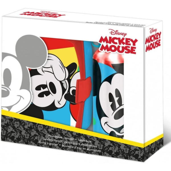 Set Cantimplora 500 ML y Sandwichera Mickey Mouse