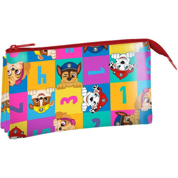 Estuche Portatodo Triple Patrulla Canina Numbers