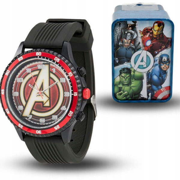 Reloj de Pulsera Avengers Analógico Negro y Rojo